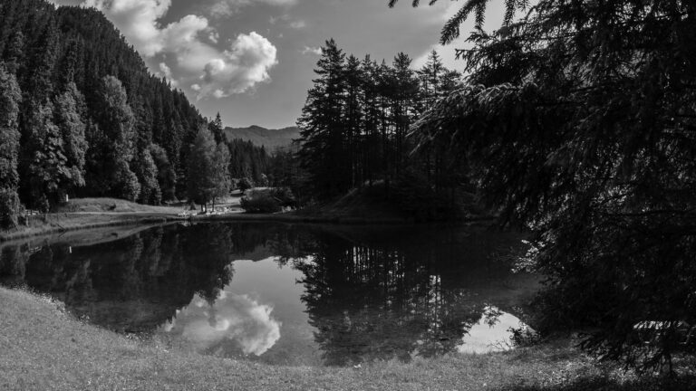 fersteinsee lake black and white photo