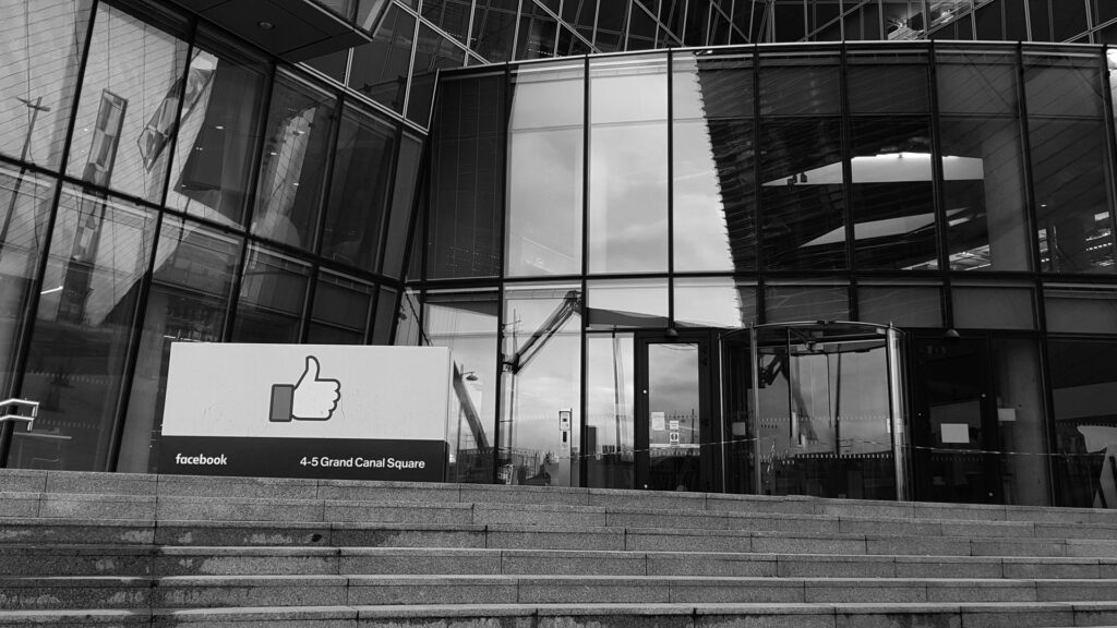 facebook dublin black and white entrance